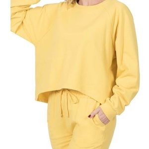 Mountain Mornings Top & Shorts Set - Soft Yellow
